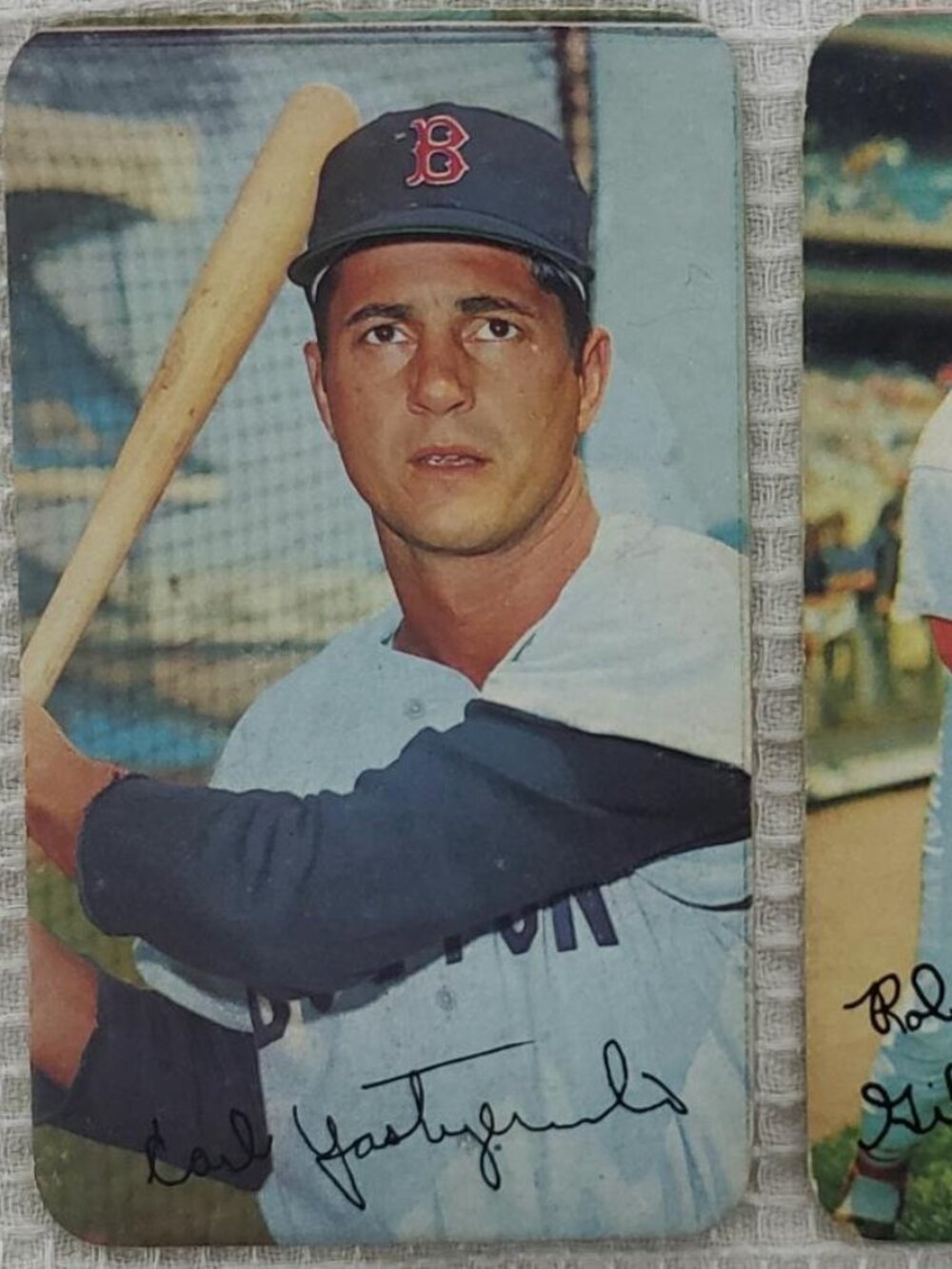 LOT OF 2 1970 TOPPS SUPER CARL YASTRZEMSKI #29 BOB GIBSON #33 HOF